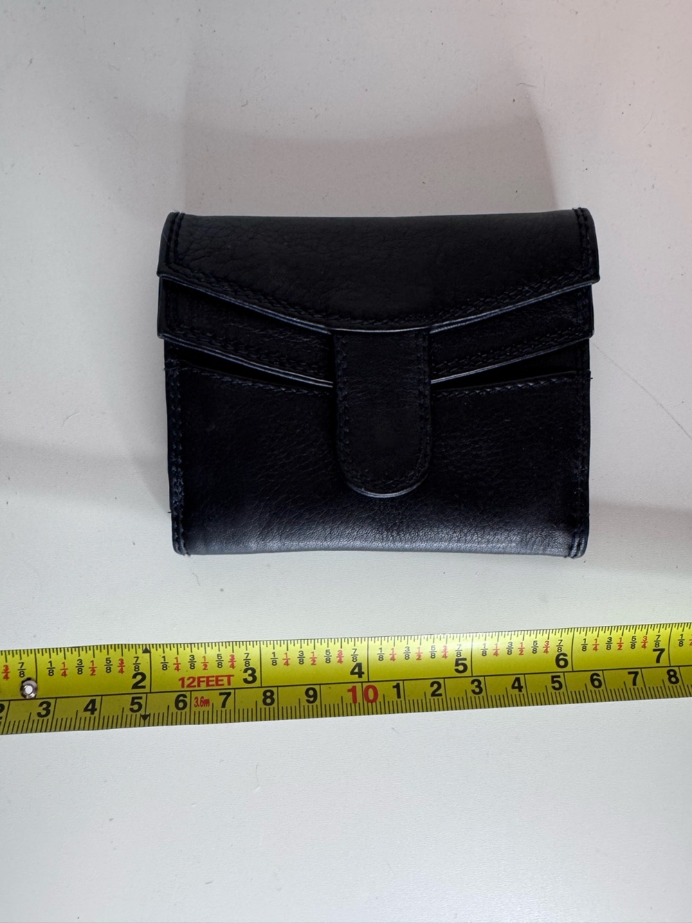 Black Leather Snap Wallet